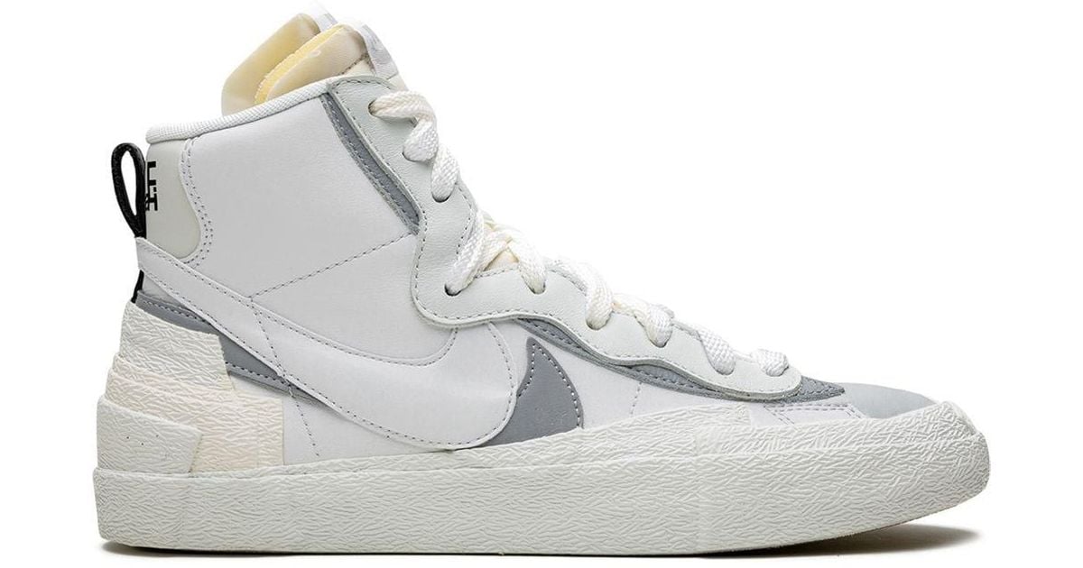 Nike Leather X Sacai Blazer Mid High-top Sneakers in White | Lyst