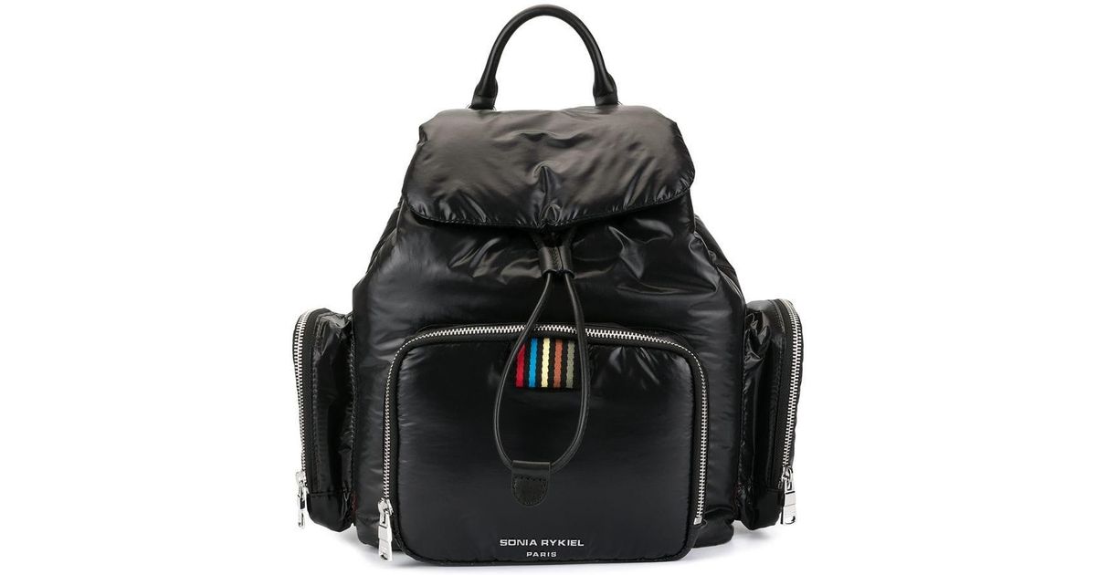 Sonia Rykiel Multi-pocketed Backpack in Black | Lyst