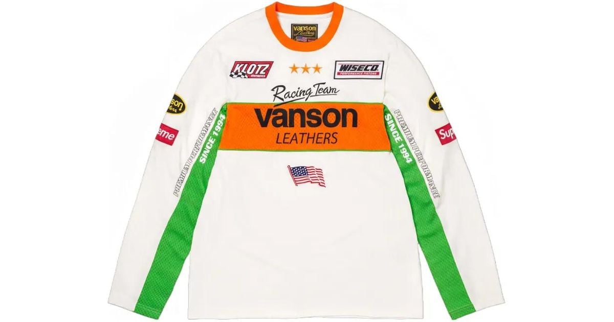 Supreme X Vanson Leathers Long-Sleeve T-Shirt in White for Men 