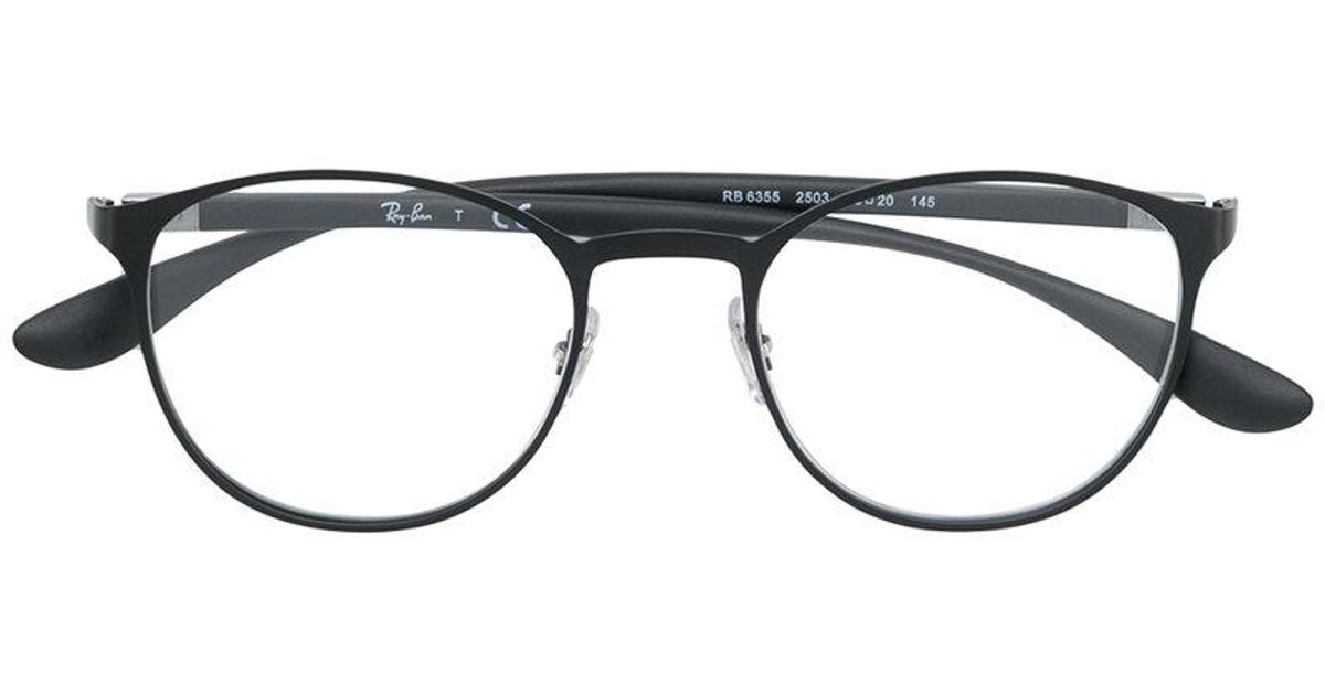 Occhiali tondi 'Clip on' di Ray-Ban in Nero | Lyst