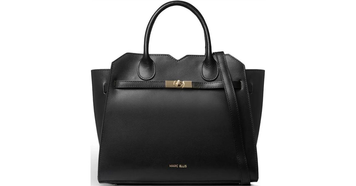 Marc Ellis Antilia Twist-Lock Tote Bag in Black | Lyst
