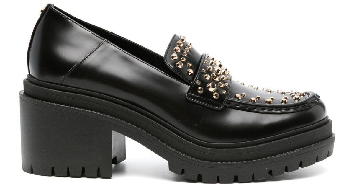 MICHAEL Michael Kors Rocco Astor Stud-embellished Leather Loafers in ...