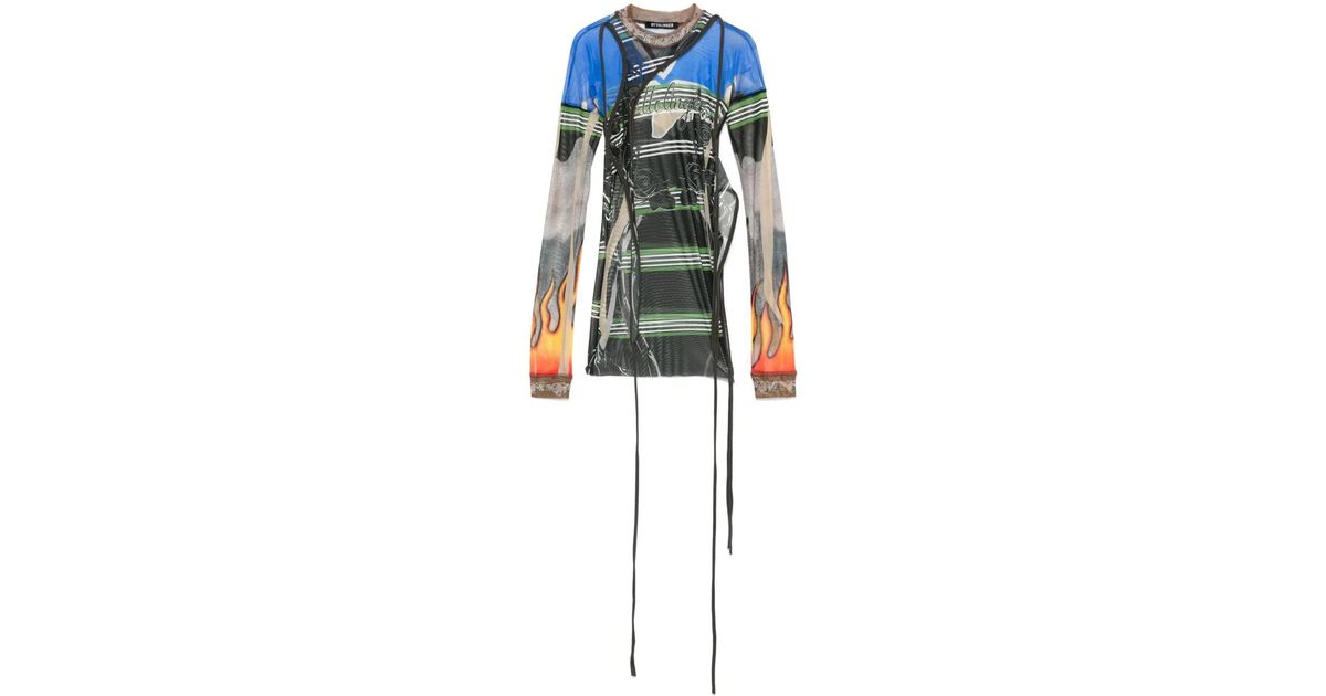 OTTOLINGER Deconstructed Mesh T-Shirt in Blue | Lyst