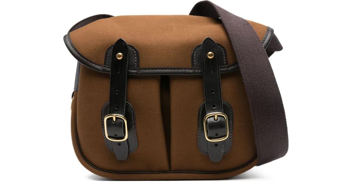 Brady Norfolk Buckled Shoulder Bag in Brown | Lyst