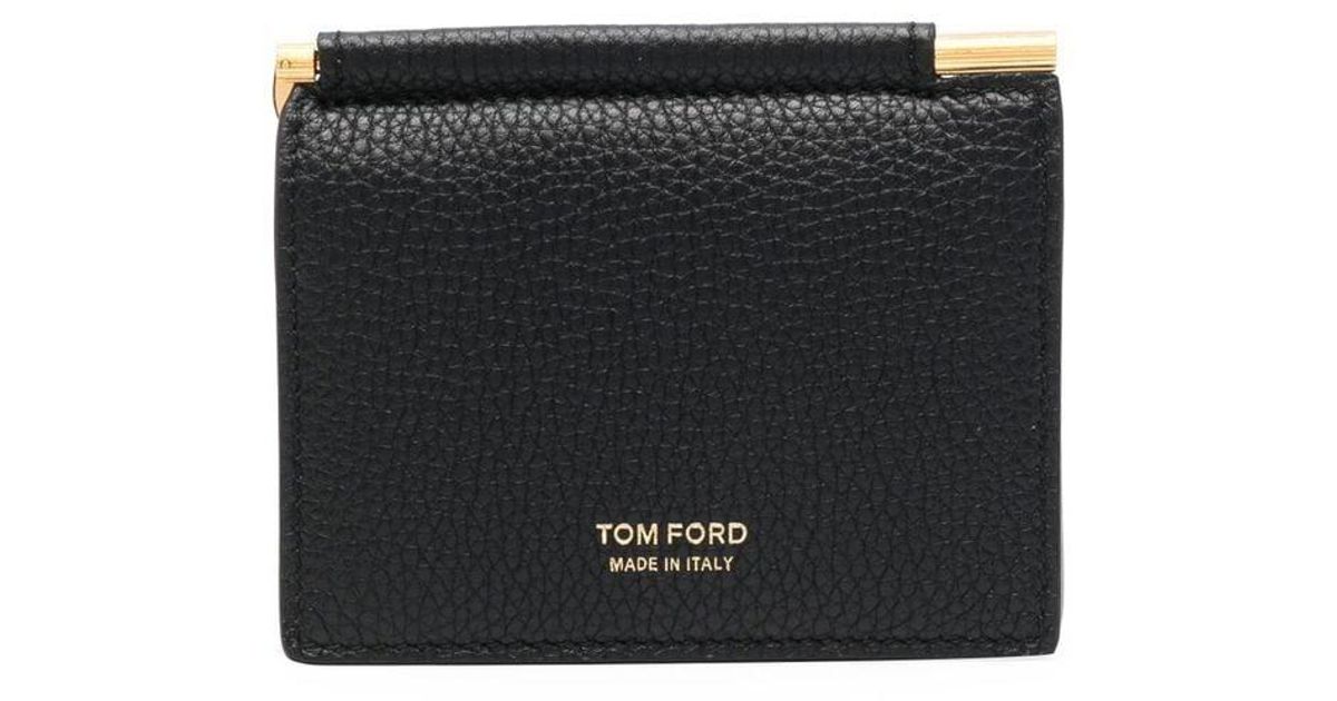 Tom Ford Grained Leather Wallet in Black for Men | Lyst