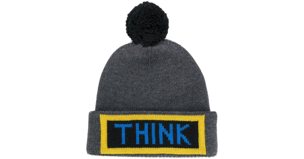 Cappello con pomponFendi in Lana da Uomo colore Nero | Lyst