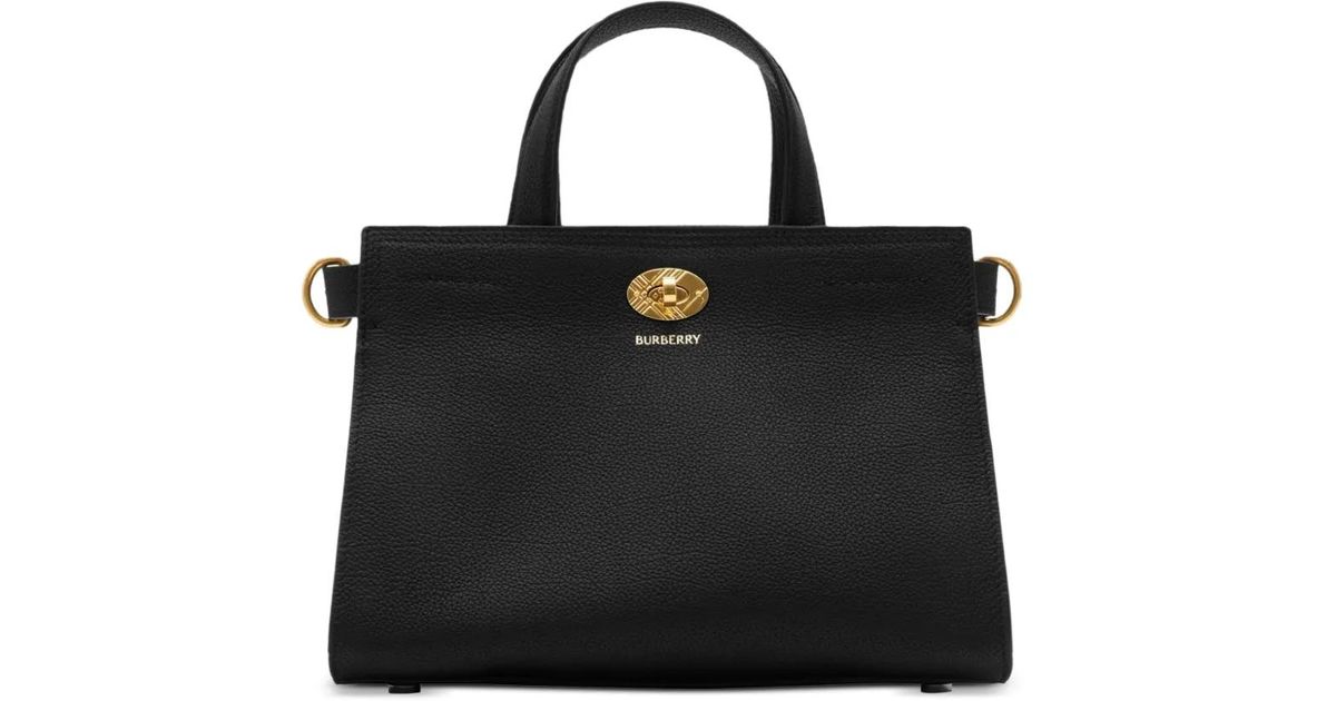Burberry Mini Cotswolds Tote Bag in Black | Lyst