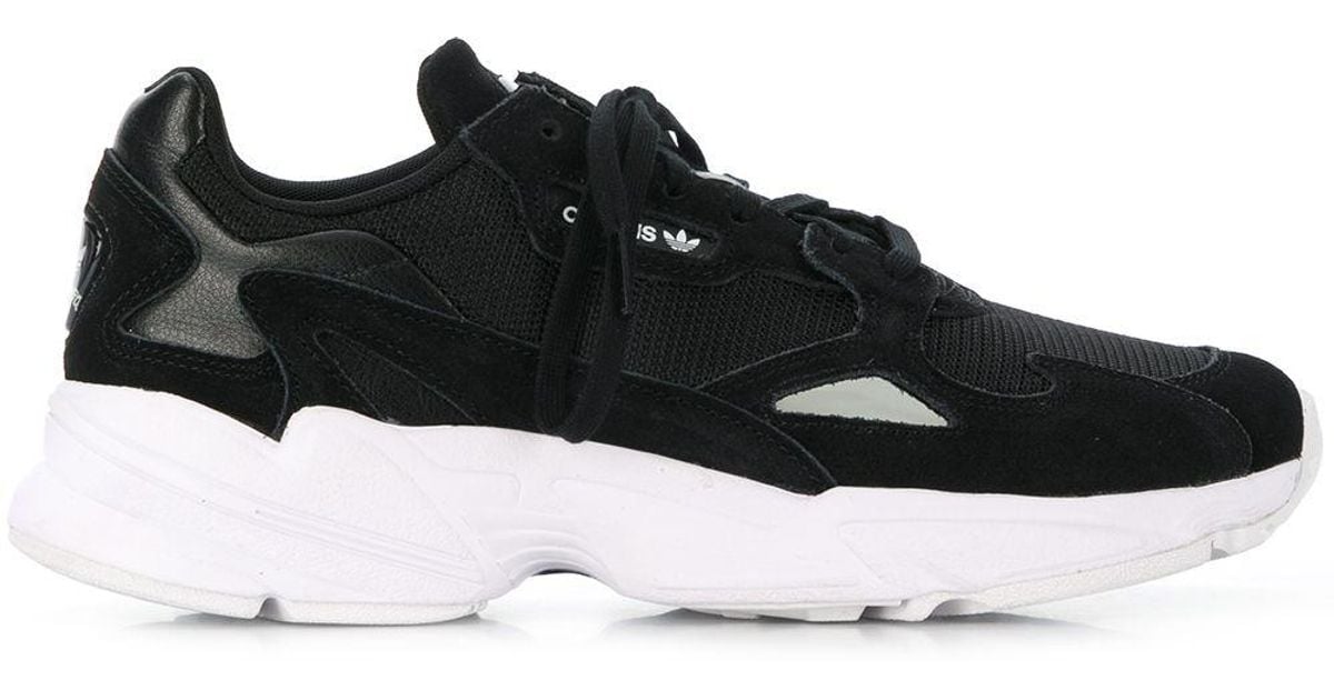adidas Suede Falcon Black Womens Shoes | Lyst