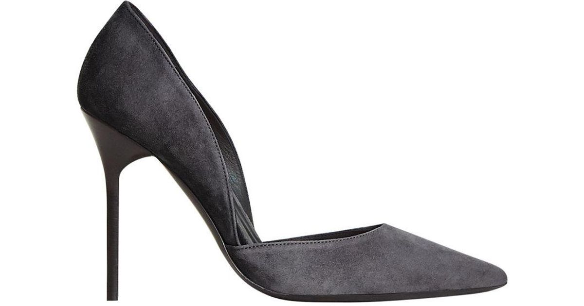 Burberry Cutaway Suede Pumps in Grey 