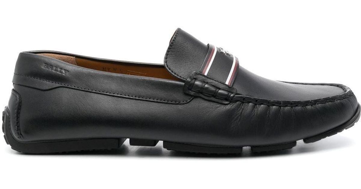 Bally Leather Flat Shoes Black for Men | Lyst UK