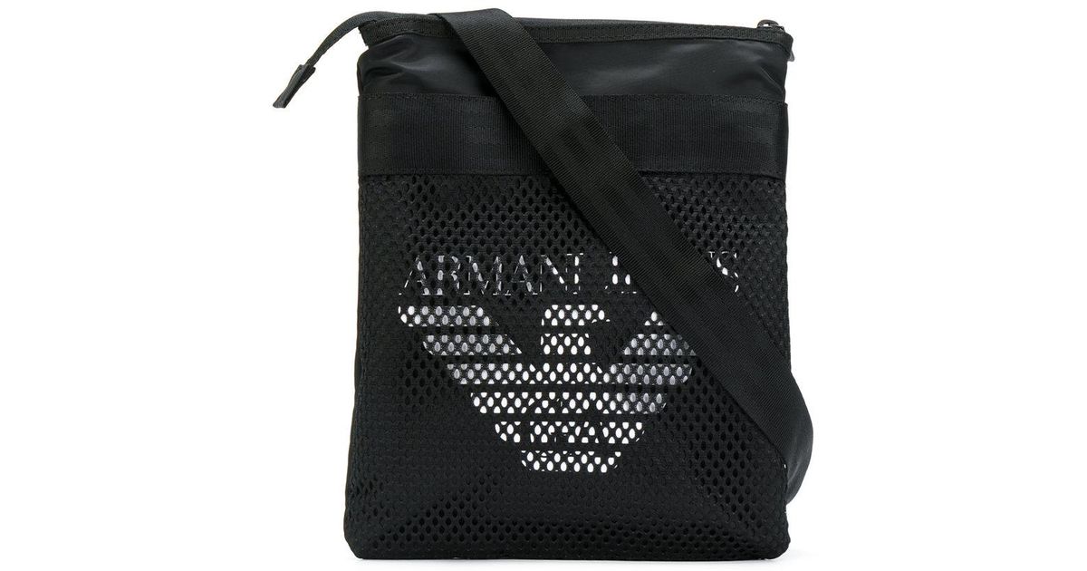 armani jeans logo messenger bag