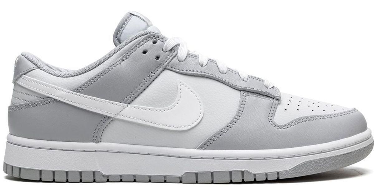 Nike Leather Dunk Low Retro Sneakers in Grey (Grey) for Men | Lyst ...