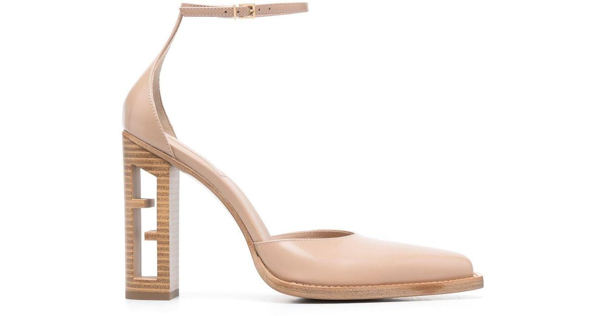 Fendi Leather Blockheel 110mm Pumps in Pink Lyst Canada