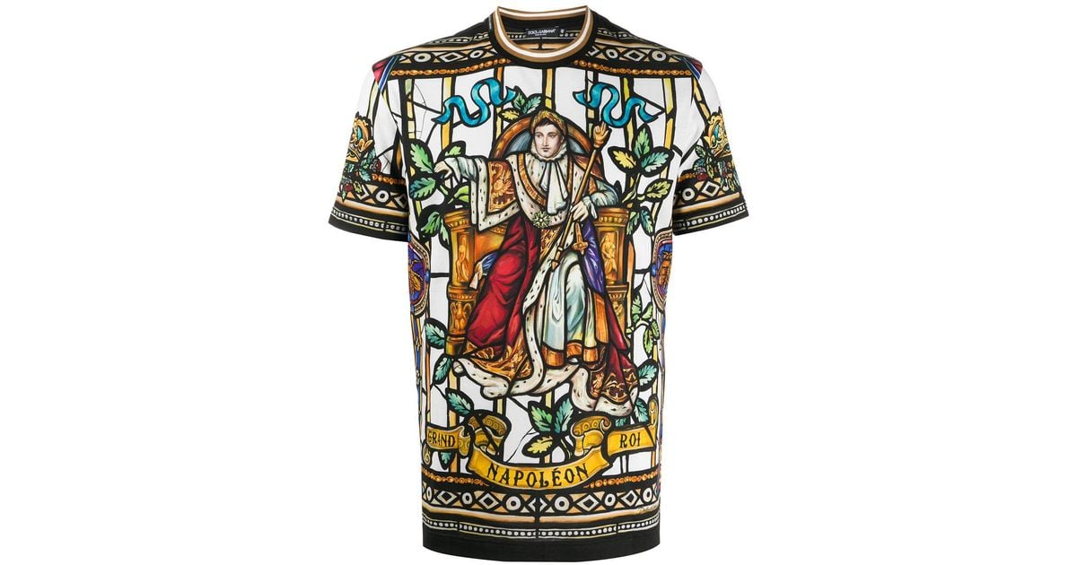 Dolce & Gabbana Napoleon Print T-shirt in Black for Men | Lyst