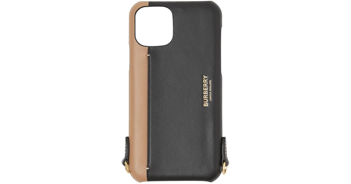 Burberry Leather Iphone 11 Pro Case in Black | Lyst