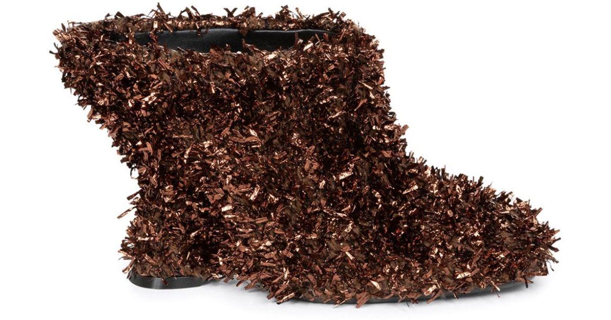 【Dries Van Noten】クロックエフェクトレザーウェッジミュール Dries Van Noten】クロックエフェクトレザーウェッジミュール