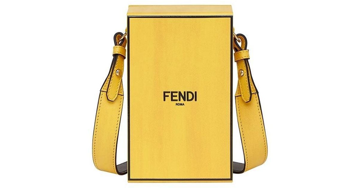 Fendi Vertical Box Shoulder Bag in Yellow for Men | Lyst