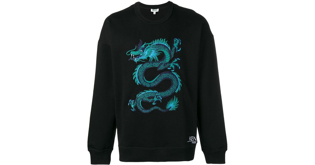 KENZO Dragon Patch Sweatshirt in Black for Men - Lyst