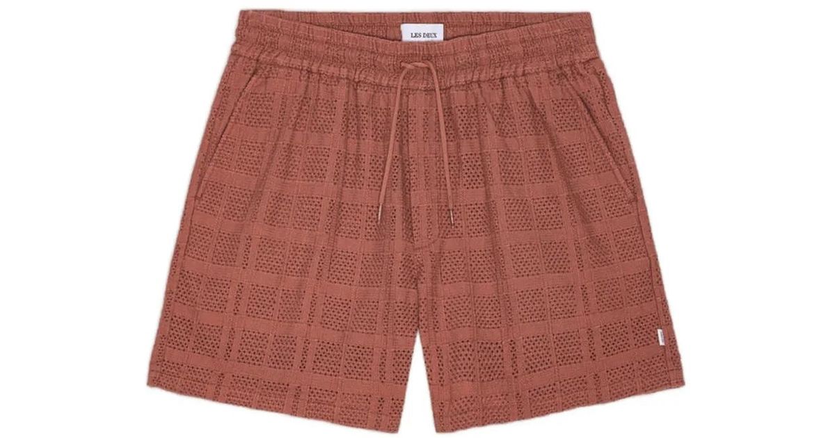 Drawstring Red Colors Les Deux Charlie Drawstring Shorts in Red for Men | Lyst