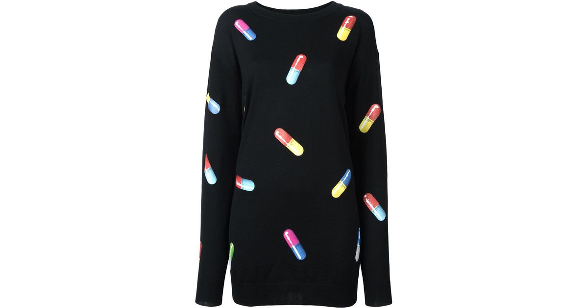 Moschino Pill Print Sweater Dress in 