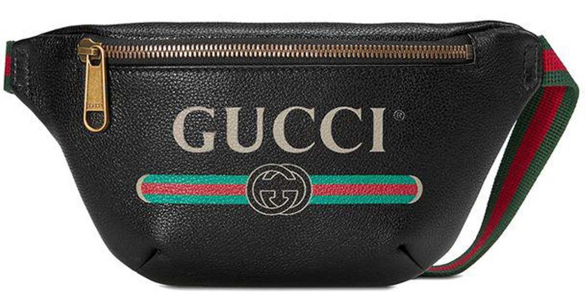 Lyst - Gucci Print Small Belt Bag in Black
