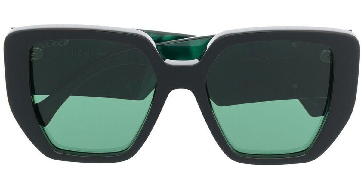 Gucci GG0956S Oversized-frame Sunglasses in Green - Lyst