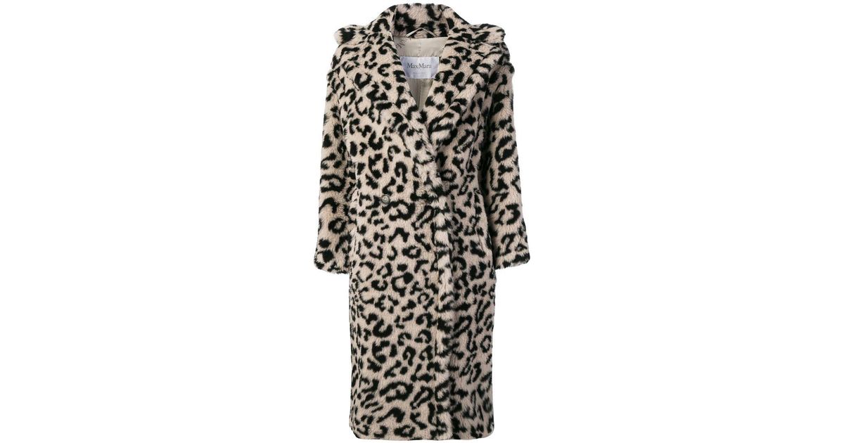 leopard print teddy coat