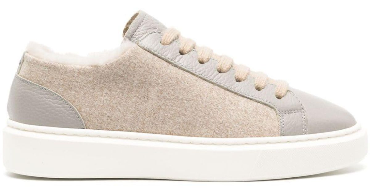Poppy suede and shearling sneaker deals