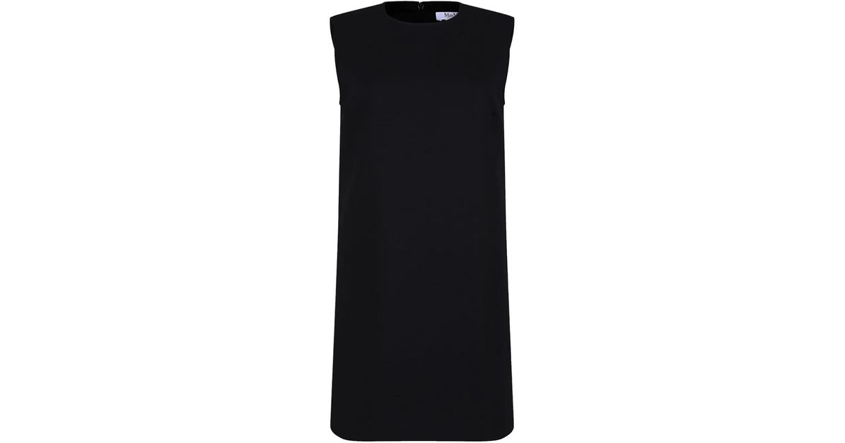 【関税＆送料込み】Max Mara Fiuggi Wool Canvas Sleeveless D Max Mara Fiuggi Wool Canvas Sleeveless Dress in Black | Lyst