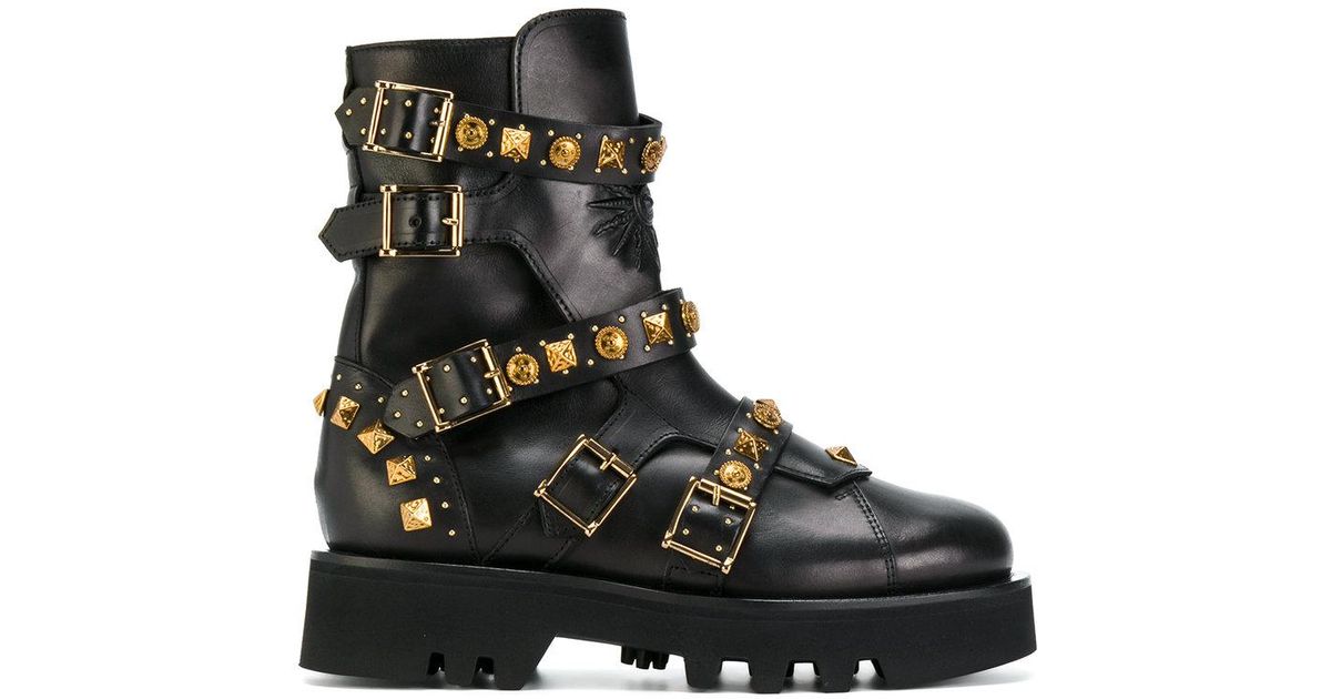 studded chunky boots