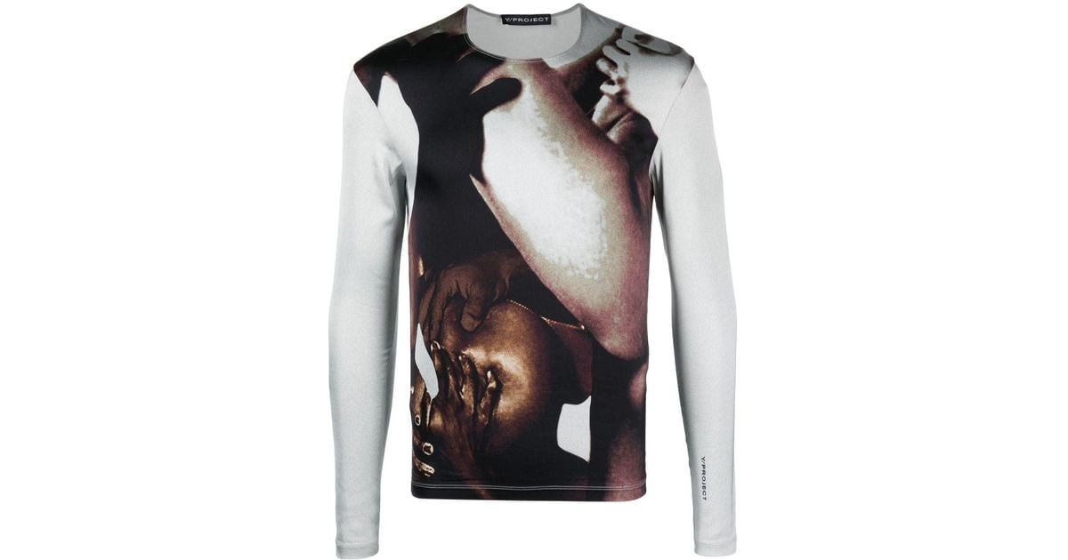 Y. Project Body Collage-print Long-sleeve T-shirt in Black for Men