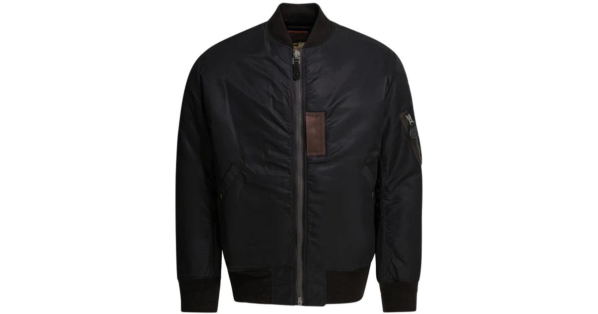 Buzz Rickson's Zip Bomber Coat in Black for Men | Lyst