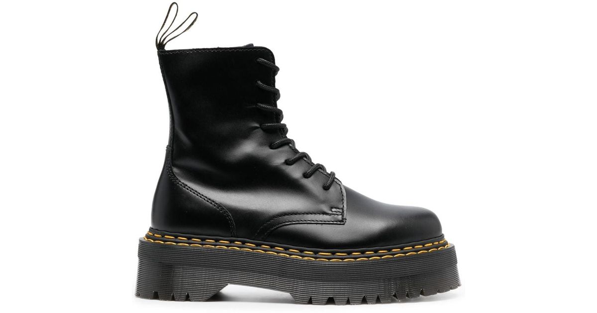 Dr. Martens Platform-sole Lace-up Boots in Black | Lyst