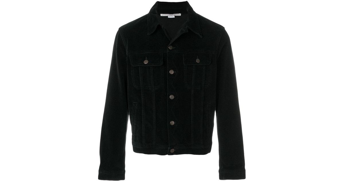 Stella McCartney Dicky Velvet Jean Jacket in Black for Men | Lyst