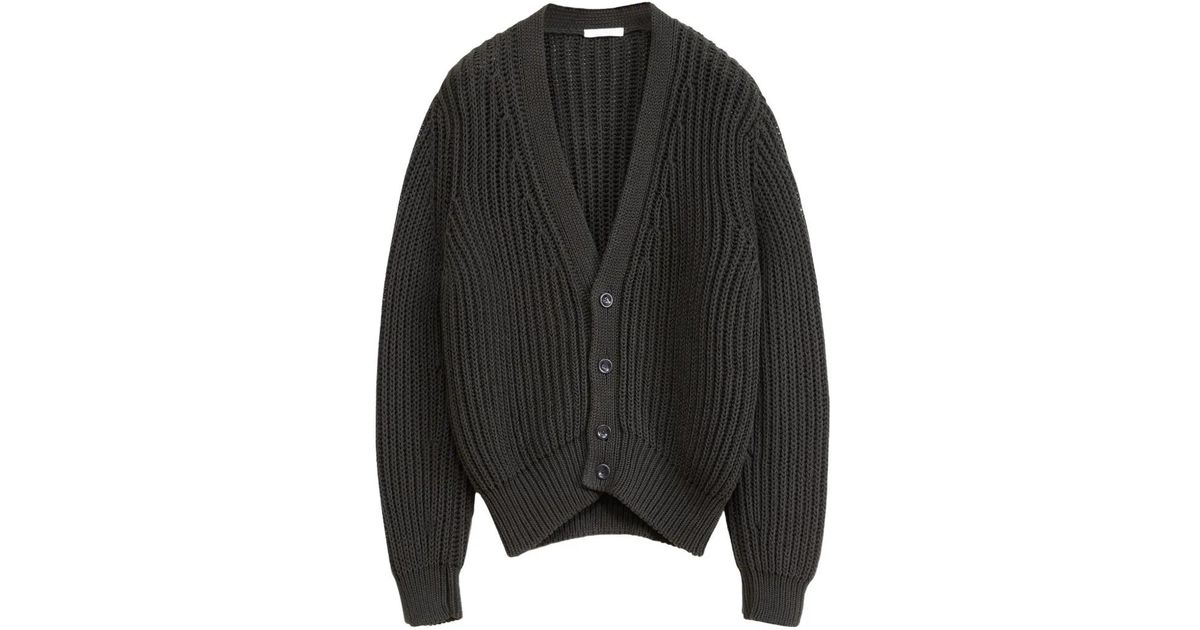 Lemaire Chunky Cardigan in Black | Lyst UK