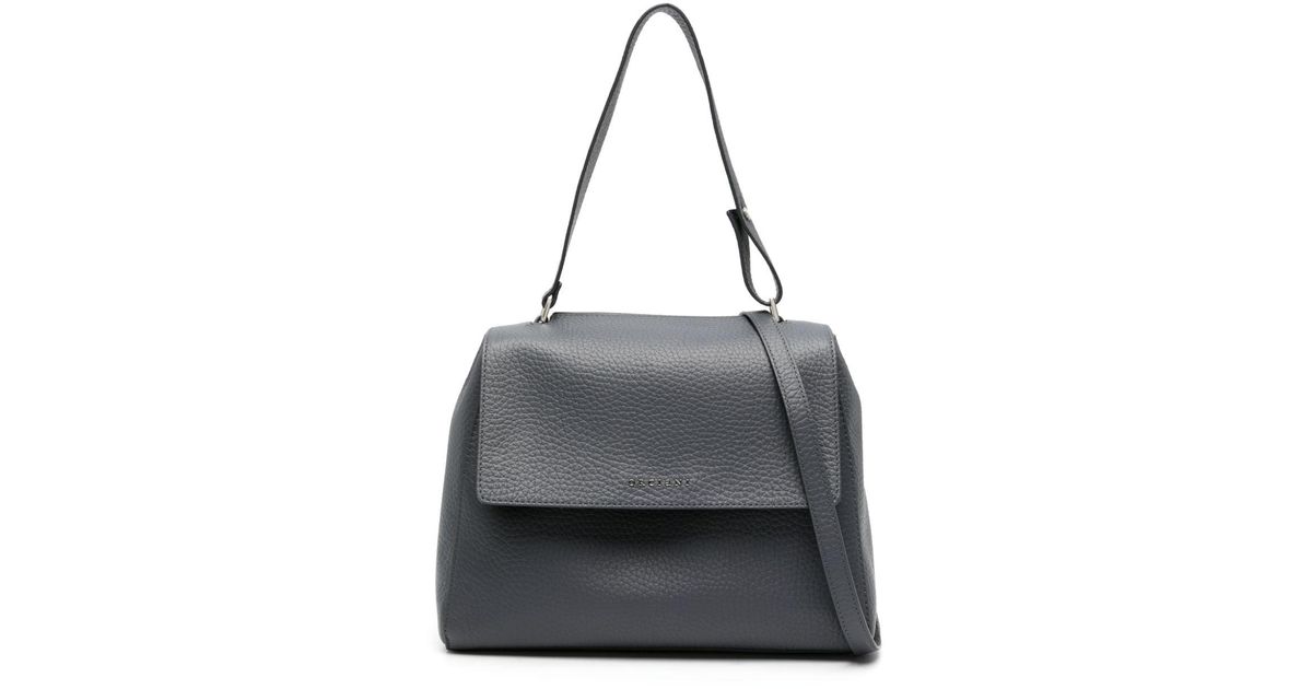Orciani Medium Sveva Leather Tote Bag in Black | Lyst