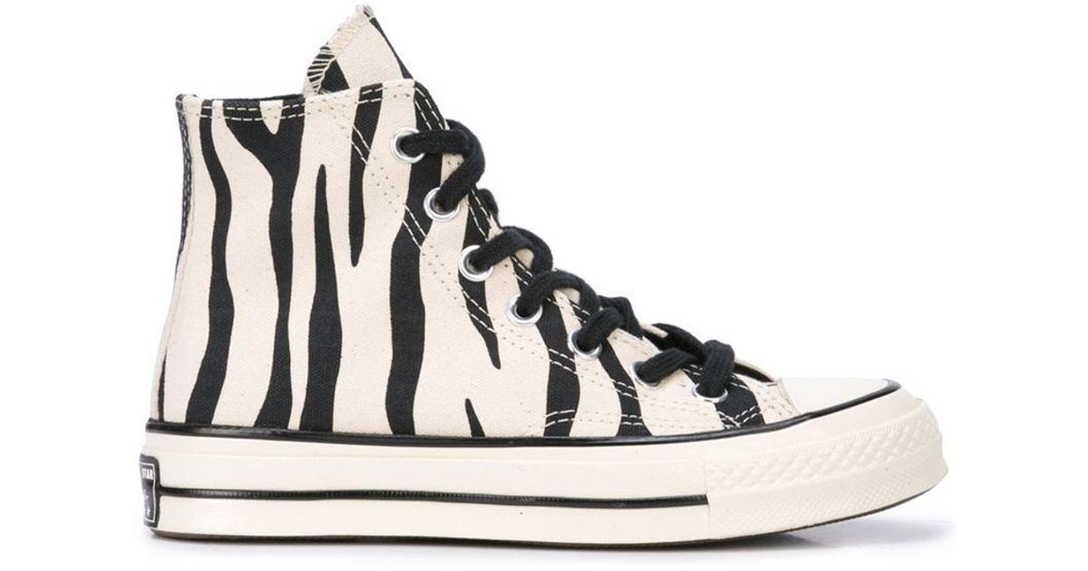 Converse Zebra Print Hi-tops in White for Men | Lyst