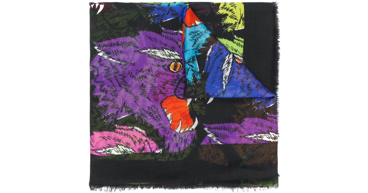 gucci rainbow panther scarf