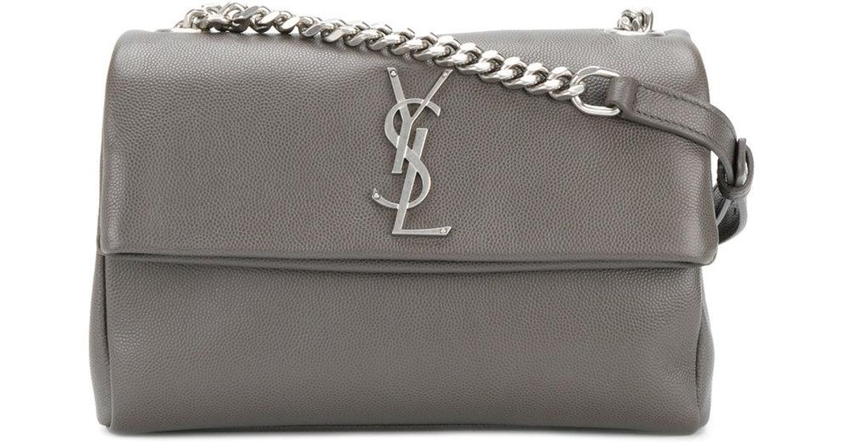 Yves Saint Laurent, Bags, Brand New Saint Laurent Medium West Hollywood  Cocco Print Bag Dark Gray