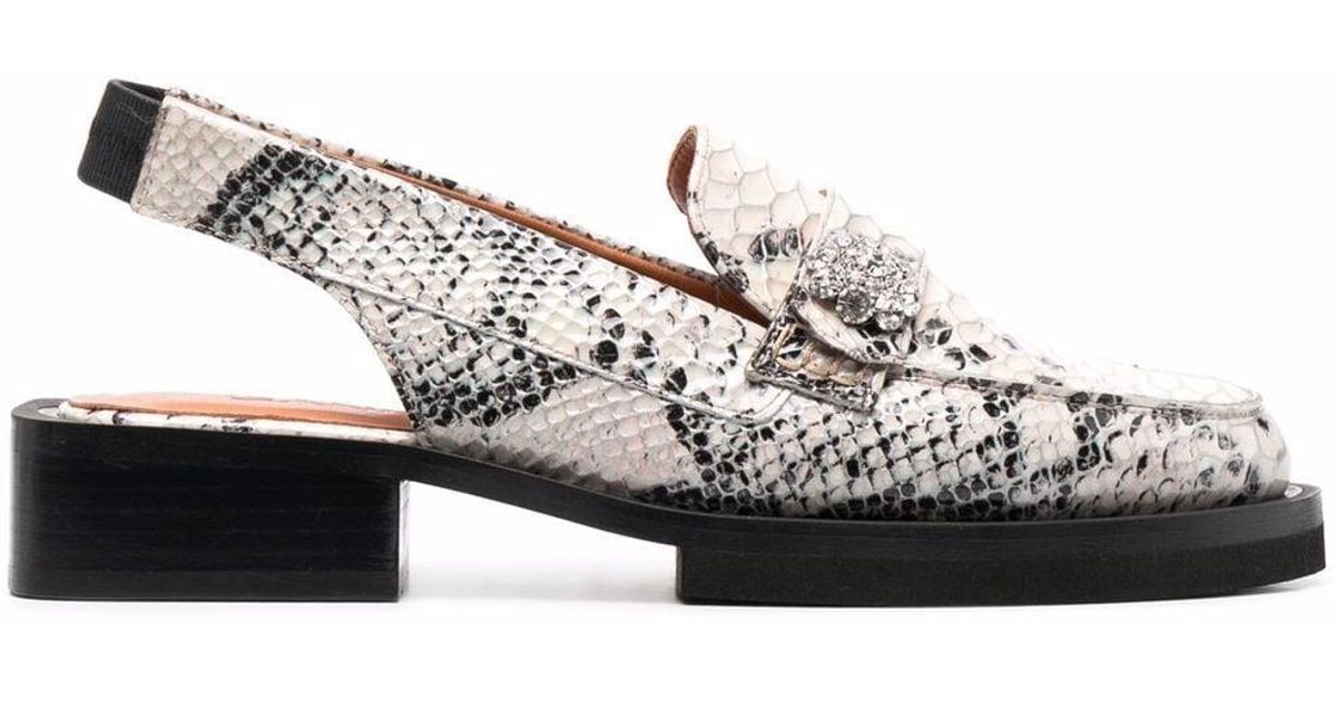 ganni slingback loafer