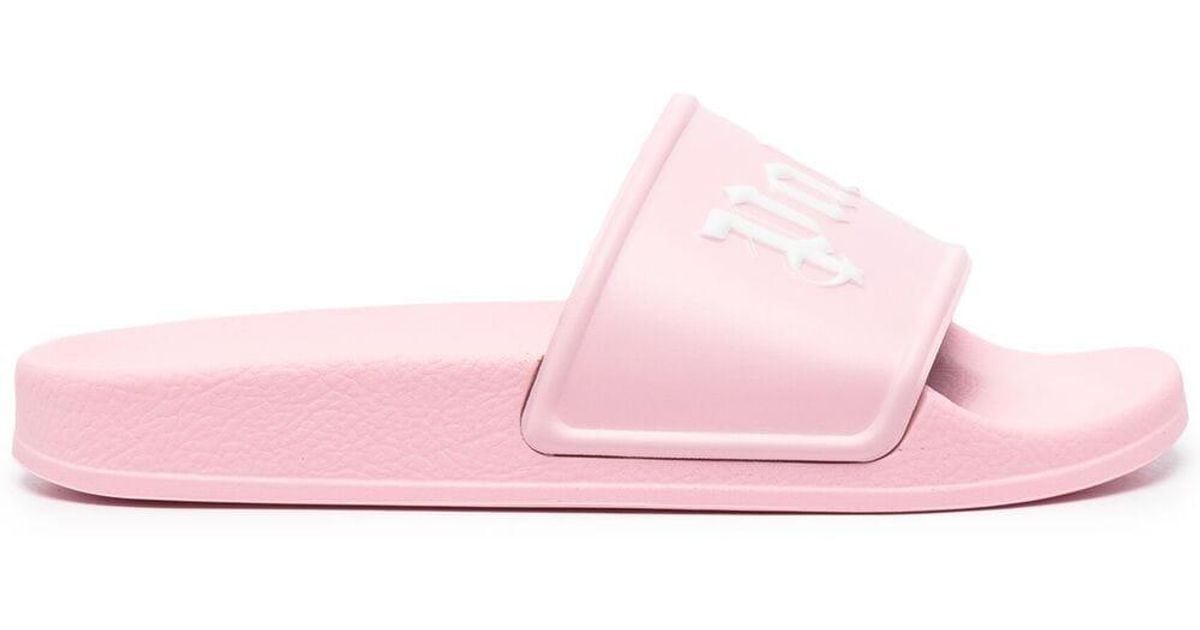 Palm Angels Rubber Logo-print Slides in Pink - Save 49% | Lyst