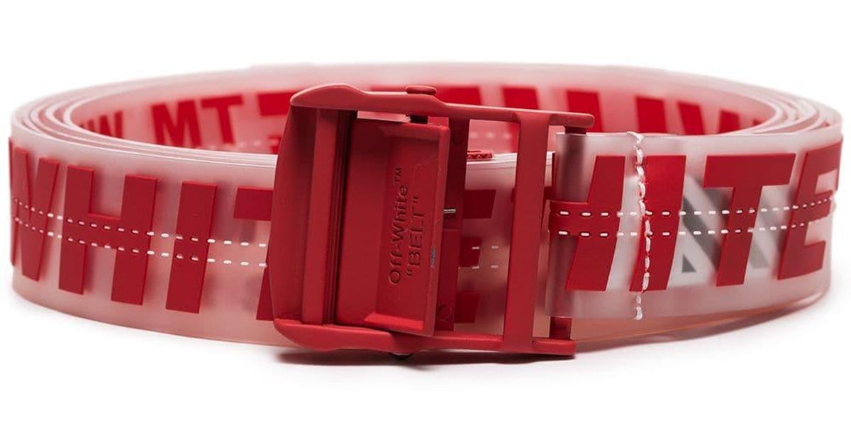 Cintura Industrial con stampa da Uomo di Off-White c/o Virgil Abloh in Rosso  | Lyst