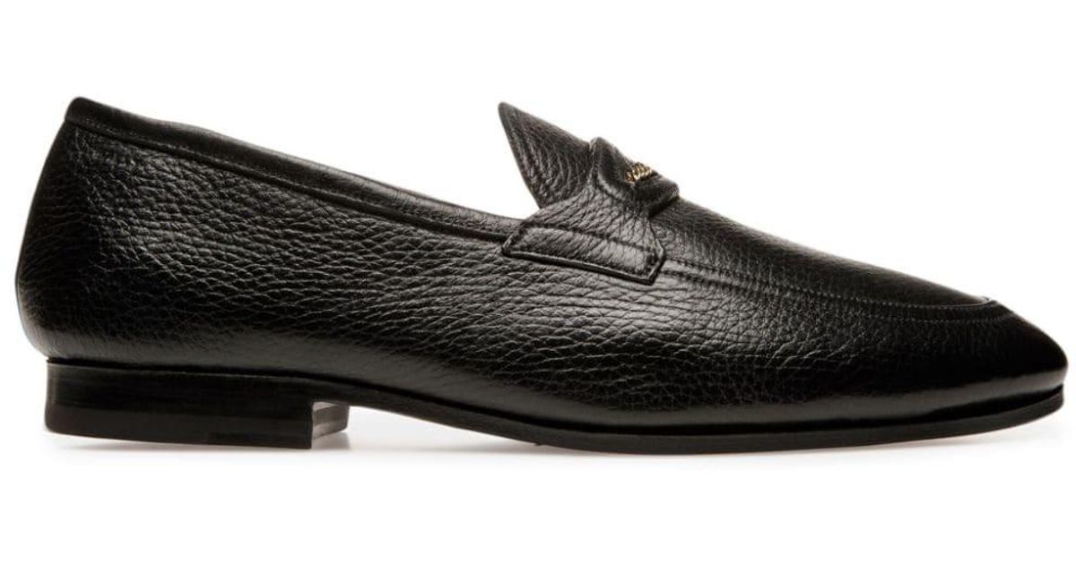Bally Pesek Leather Loafers in Black for Men | Lyst