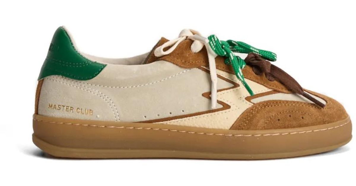 Moa Concept Master Club Panelled Sneakers in Natural | Lyst UK