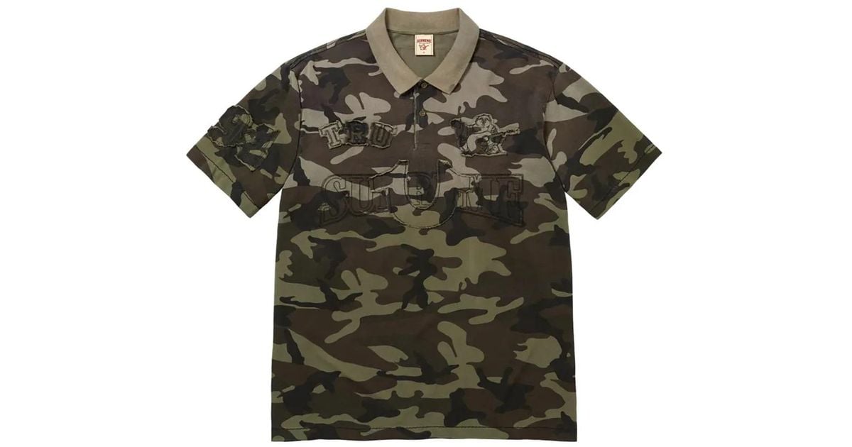 Supreme カモ　ポロシャツ True Religionコラボ SUPREME x TRUE RELIGION Appliqué Polo 