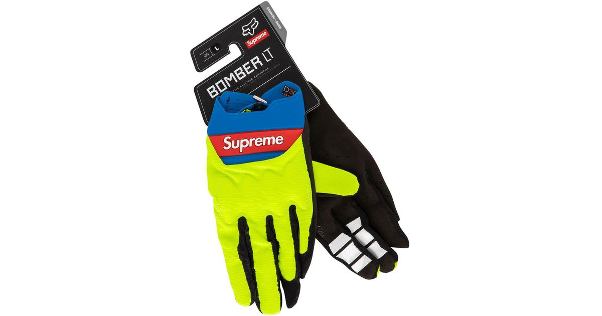 Supreme Rubber Fox Racing Bomber Lt Gloves in Green - Lyst