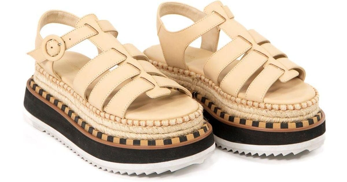 FARM Rio Espadrille Platform Sandal in Natural Lyst