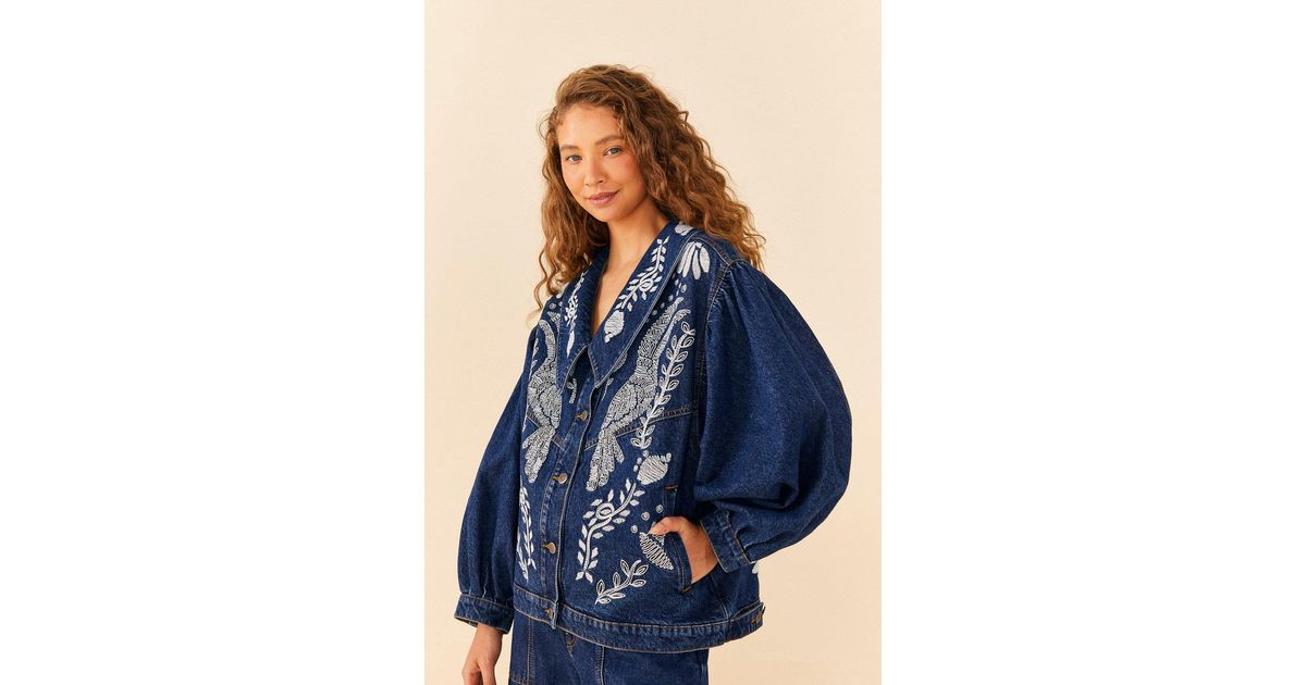 Jungles Life Is Beautiful Reversible Jacket in Blue