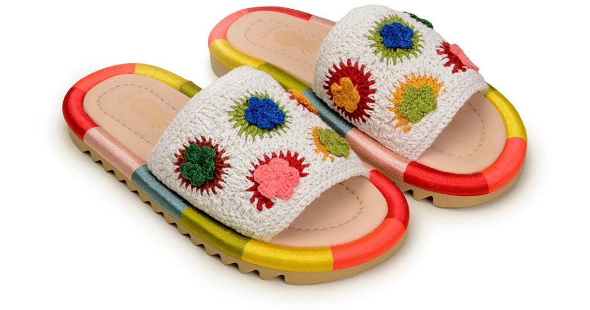 FARM Rio Crochet Slide Sandal | Lyst