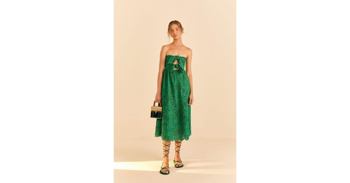 FARM Rio Coconut Tree Richelieu Midi Dress in Green | Lyst